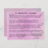 Stepmom's prayer versie 2 briefkaart (Voorkant / Achterkant)