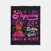 Stepng Into My 65th Birthday Christian Bday Women Fleece Deken (Voorkant)