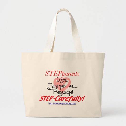 Stepouders Love canvas Grote Tote Bag (Voorkant)