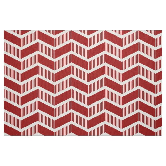 Stepped Chevrons - Ruby Red Stof (Fat Quarter)