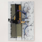 Steppin' It - Stunt Scooter Rider Jigsaw Puzzle (Vertical)