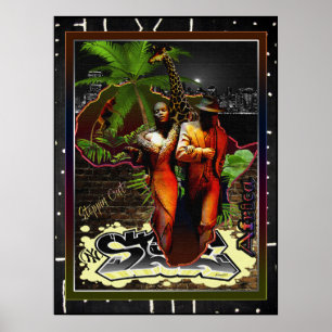 Steppin uit Afrika Poster