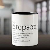 Stepson Modern Black en White Definition Tweekleurige Koffiemok