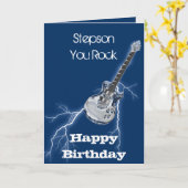Stepson Rock Lightning Birthday Kaart (Gele Bloem)