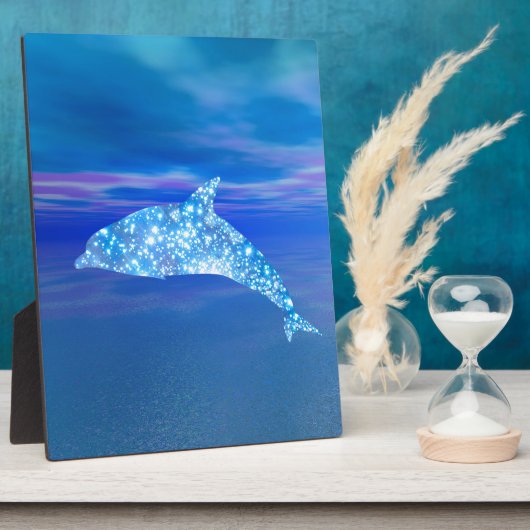 Ster Dolfijn Plaquette Fotoplaat (Zijkant)