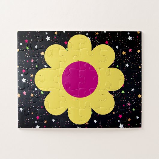 Ster en bloem jong kind puzzel (Horizontaal)