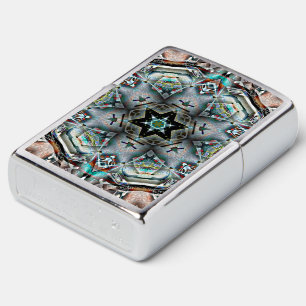 Ster- en zeshoekige kaleidoscoop met lichte textuu