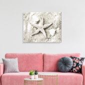Ster in het Zand Canvas Afdruk (Insitu (Woonkamer))