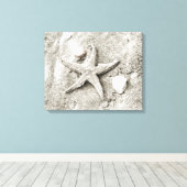 Ster in het Zand Canvas Afdruk (Insitu (Houten vloer))