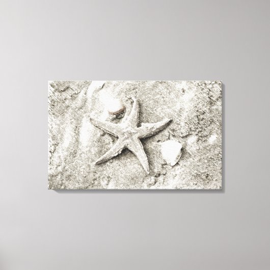 Ster in het Zand Canvas Afdruk (Voorkant)
