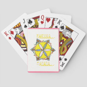 Ster in wording Hakuna Matata Pokerkaarten