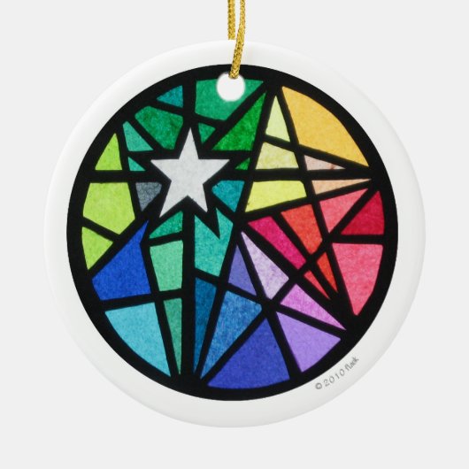 ster keramisch ornament (Voorkant)