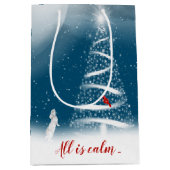 Ster kerstboom en middellangse cadeautas (Voorkant)