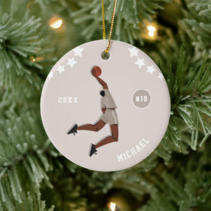 Ster-Kind Ster-team nummer van de Basketball Playe Keramisch Ornament