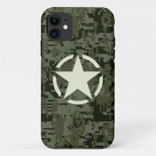 Ster Label Decal Digital Camouflage Style iPhone 11 Hoesje
