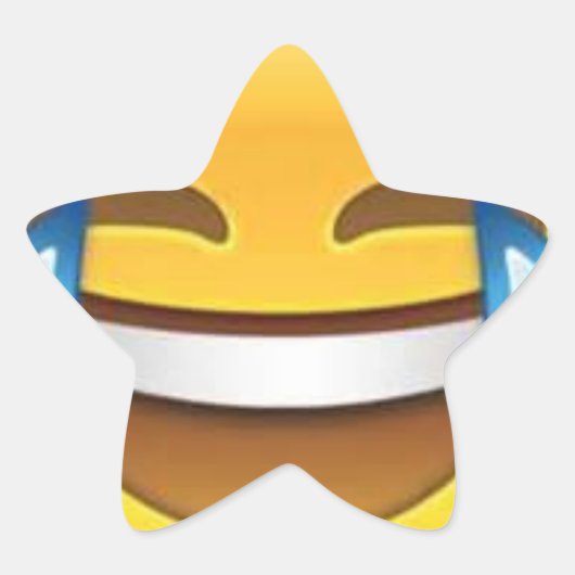 Ster lachende emoji ster sticker (Voorkant)