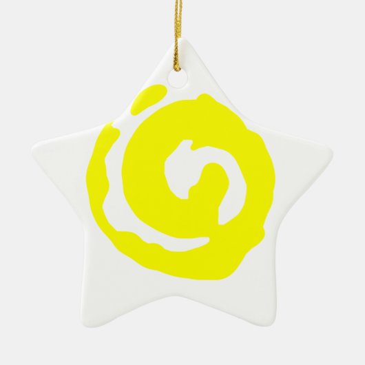 Ster met Koru-symbool Keramisch Ornament (Voorkant)