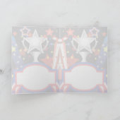 Ster met sterren en strepen begroetingskaart/notit kaart (Binnen)