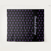 STER OF DAVID | Black | CHANUKAH Achtergrond Wandkleed (Voorkant (horizontaal))