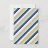 Ster of David | Blauw en goud Chanoeka diner Kaart (Achterkant)