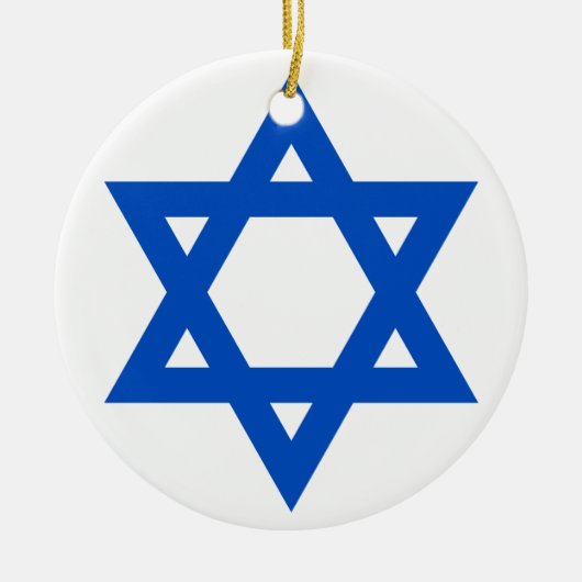 "STER OF DAVID" KERAMISCH ORNAMENT (Voorkant)