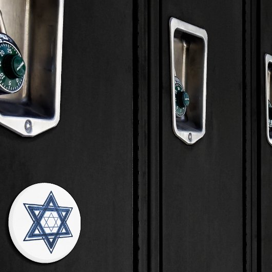 Ster of David | Klassiek Blauw Modern Minimalist Magneet