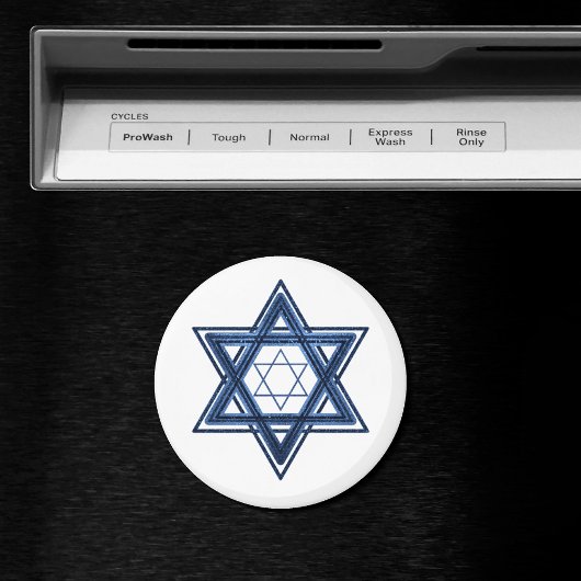 Ster of David | Klassiek Blauw Modern Minimalist Magneet