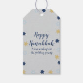 Ster of David | Schattigee Blauwe en Gouden Chanoe Cadeaulabel (Voorkant)