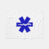 Ster of Life (EMT) Fleece Deken (Voorkant (Horizontaal))