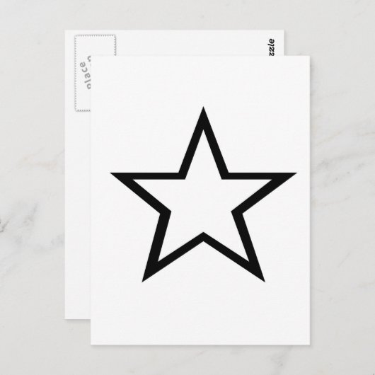 Ster ontwerp! briefkaart (Voorkant / Achterkant)