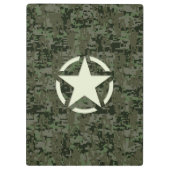 Ster op digitale camo-stijl klembord (Achterkant)