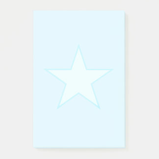 Ster op lichtblauw post-it® notes