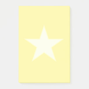 Ster op lichtgeel post-it® notes