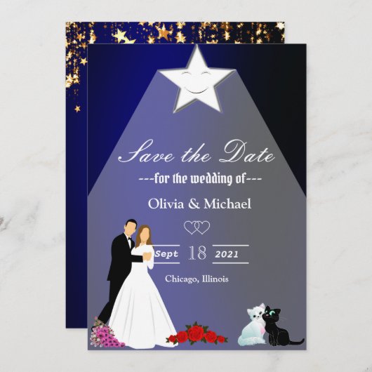 ster save the date (Voorkant / Achterkant)