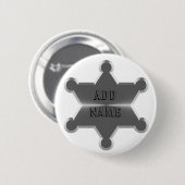 Ster Sheriff Ronde Button 5,7 Cm (Voorkant /achterkant)