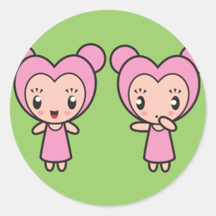 Ster Sign Character - Gemini Ronde Sticker