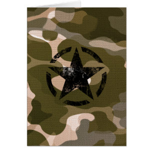 Ster sjabloon vintage op camouflage