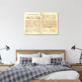  Ster Spangled Banner Song Sheet Lyrics Canvas Afdruk (Insitu (Slaapkamer))