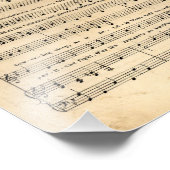  Ster Spangled Banner Song Sheet Lyrics Foto Afdruk (Hoek)