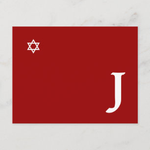 Ster Star Bar Mitzvah Monogram RSVP-kaart RSVP Kaartje