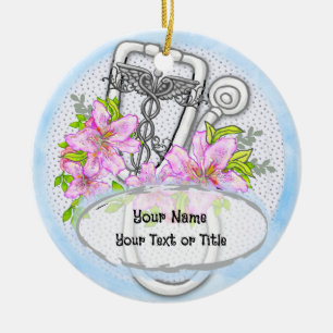 Ster stethoscoop keramisch ornament