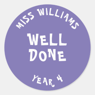 Ster-Sticker voor goede werkleraar Ronde Sticker