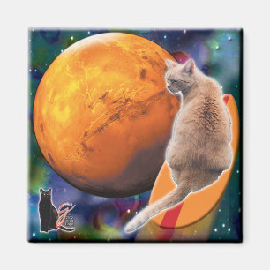 Ster Surfer-Kat Chilipeper Magneet