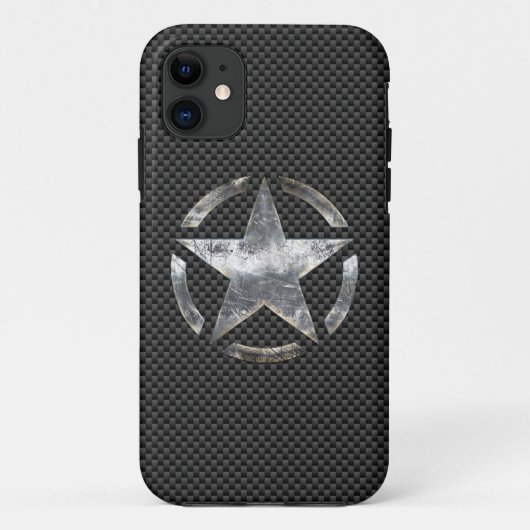 Ster Symbool op een koolstofstijldecor Case-Mate iPhone Case (Achterkant)