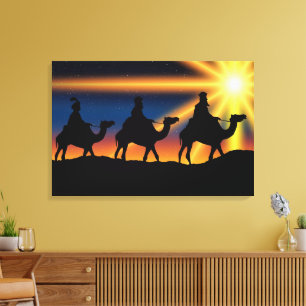 Ster van Bethlehem, Christus is geboren, Canvas Afdruk