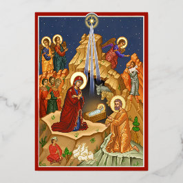 Ster van Bethlehem Folie Feestdagenkaart