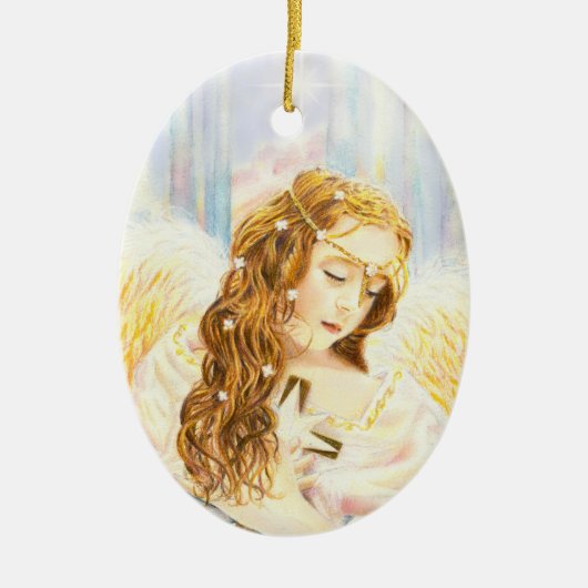 Ster van Bethlehem Kerstornament Keramisch Ornament (Voorkant)