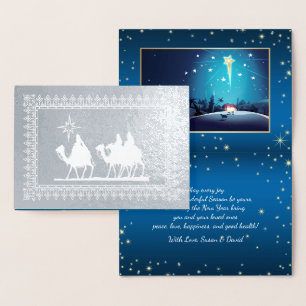 Ster van Bethlehem Luxury Real Folie kerstkaarten Kaarten