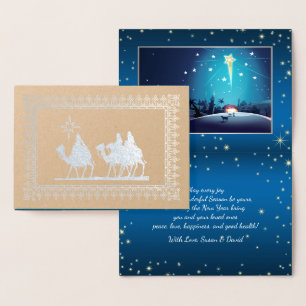 Ster van Bethlehem Luxury Real Folie kerstkaarten Kaarten