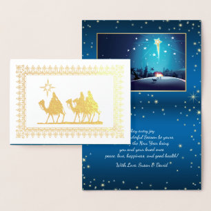 Ster van Bethlehem Luxury Real Folie kerstkaarten Kaarten